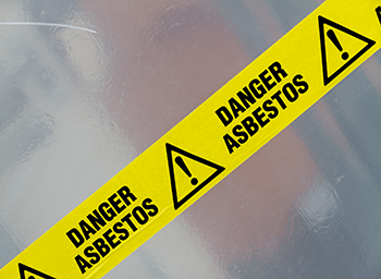 Danger asbestos sign