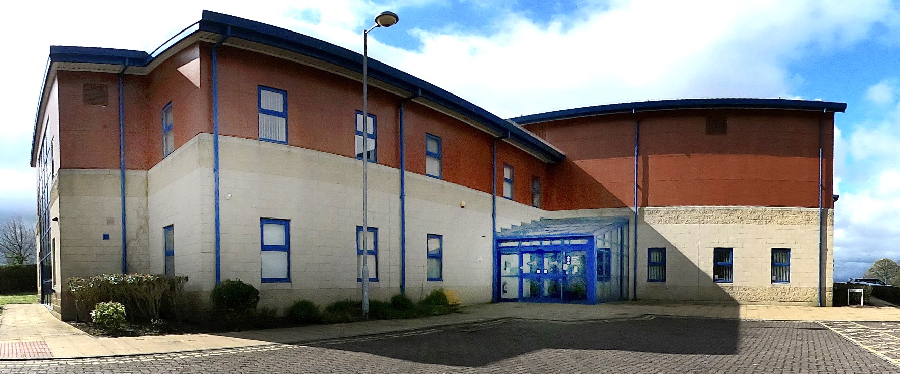 An image of DLC front of building. 