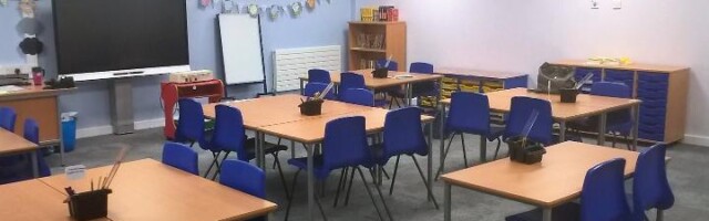 Montalbo Primary School, internal works complete and classroom ready for use