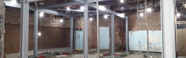 New internal areas being created Peterlee Leisure Centre new internal areas being created