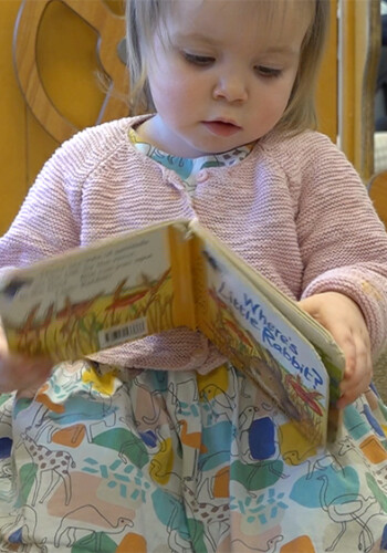 Young girl reading