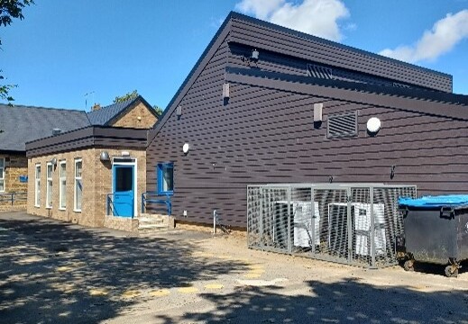 external image of new building project featuring side view of roof