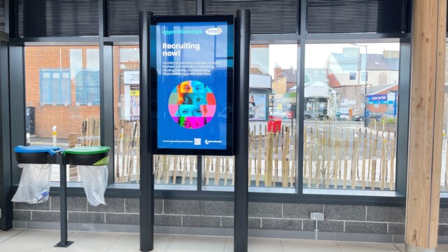 Advertising screen